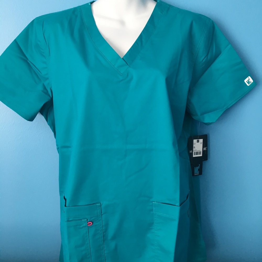 Med couture Teal - Scrub Top NWT
